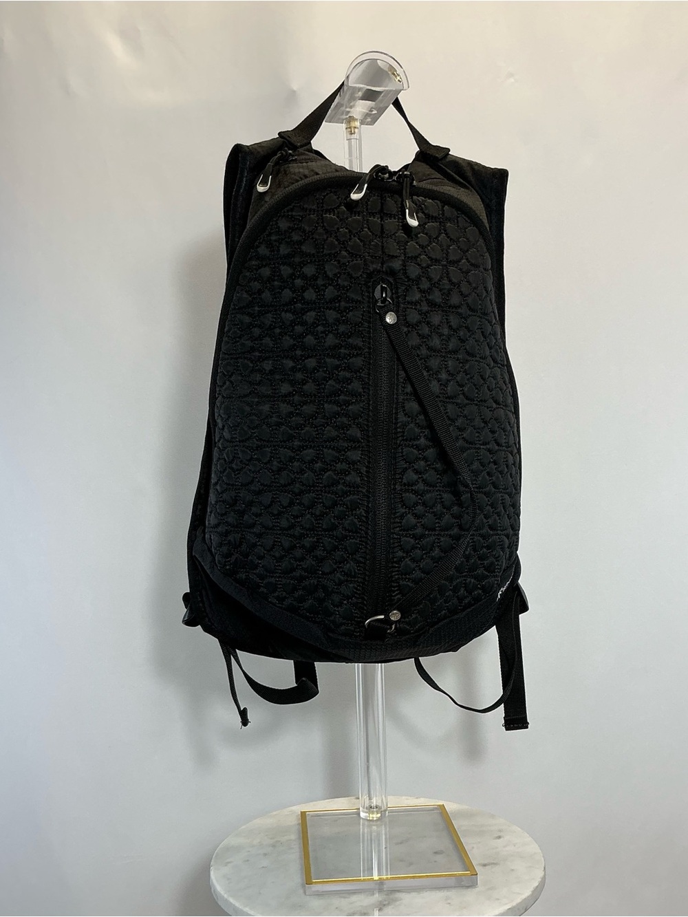 Sherpani Black Quilted Travel Backpack Lightweight Everyday Laptop Bag